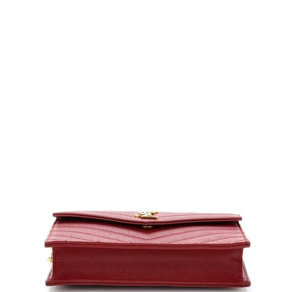 Saint Laurent Classic Monogram Wallet on Chain Matelasse Chevron Leather Small - Picture 4 of 10